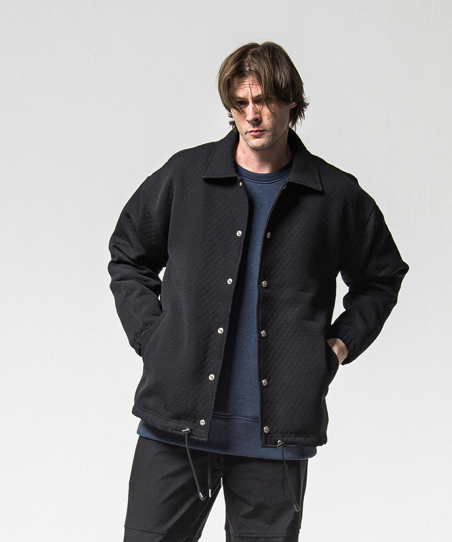 FUR COACH JK / RC38-JK-005 / キルティングファーコーチジャケット / ブラック (11月中旬入荷予定)