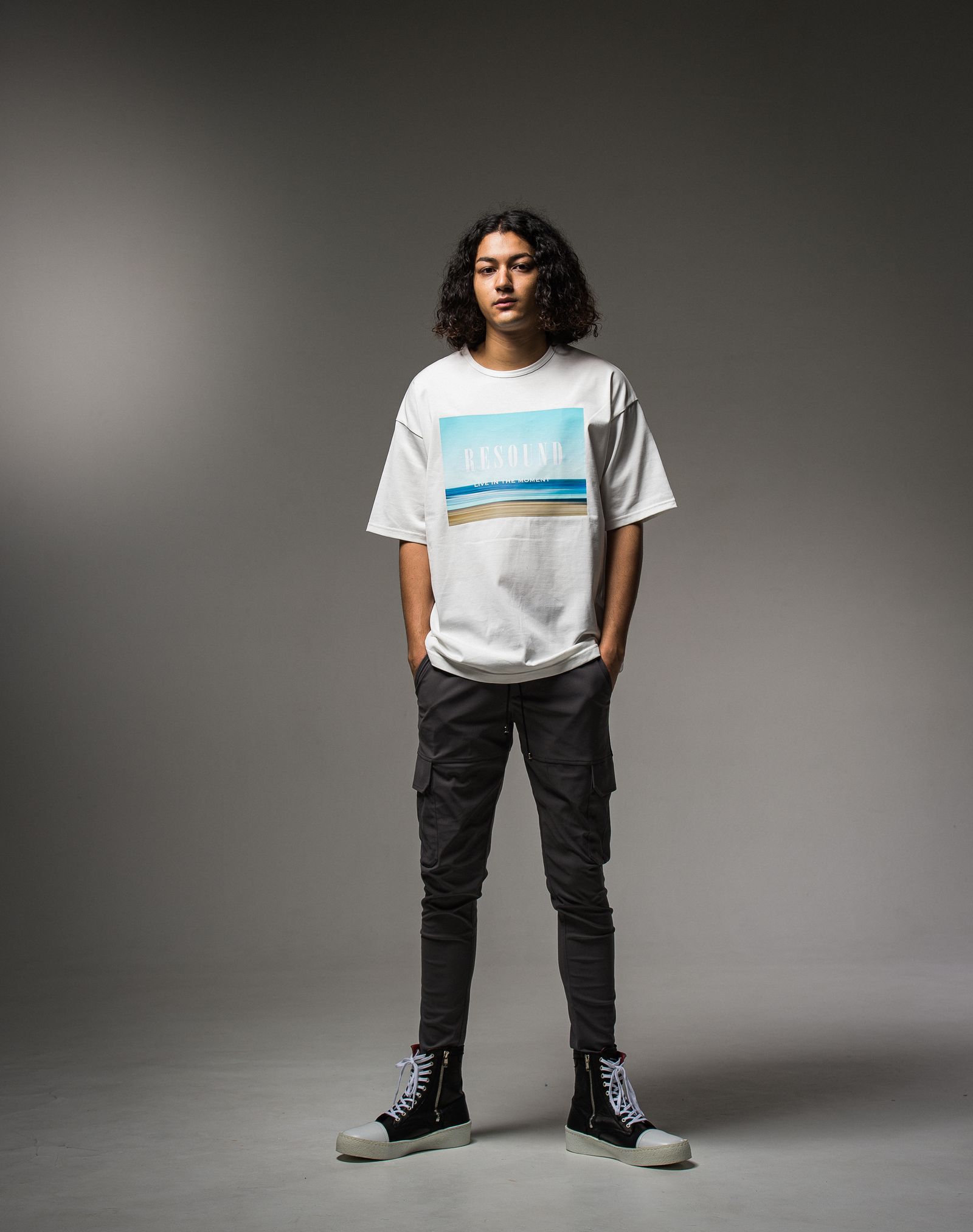 WEST BEACH PHOTO LOOSE TEE / RC23-T-002 / フォトプリントビッグTシャツ※
