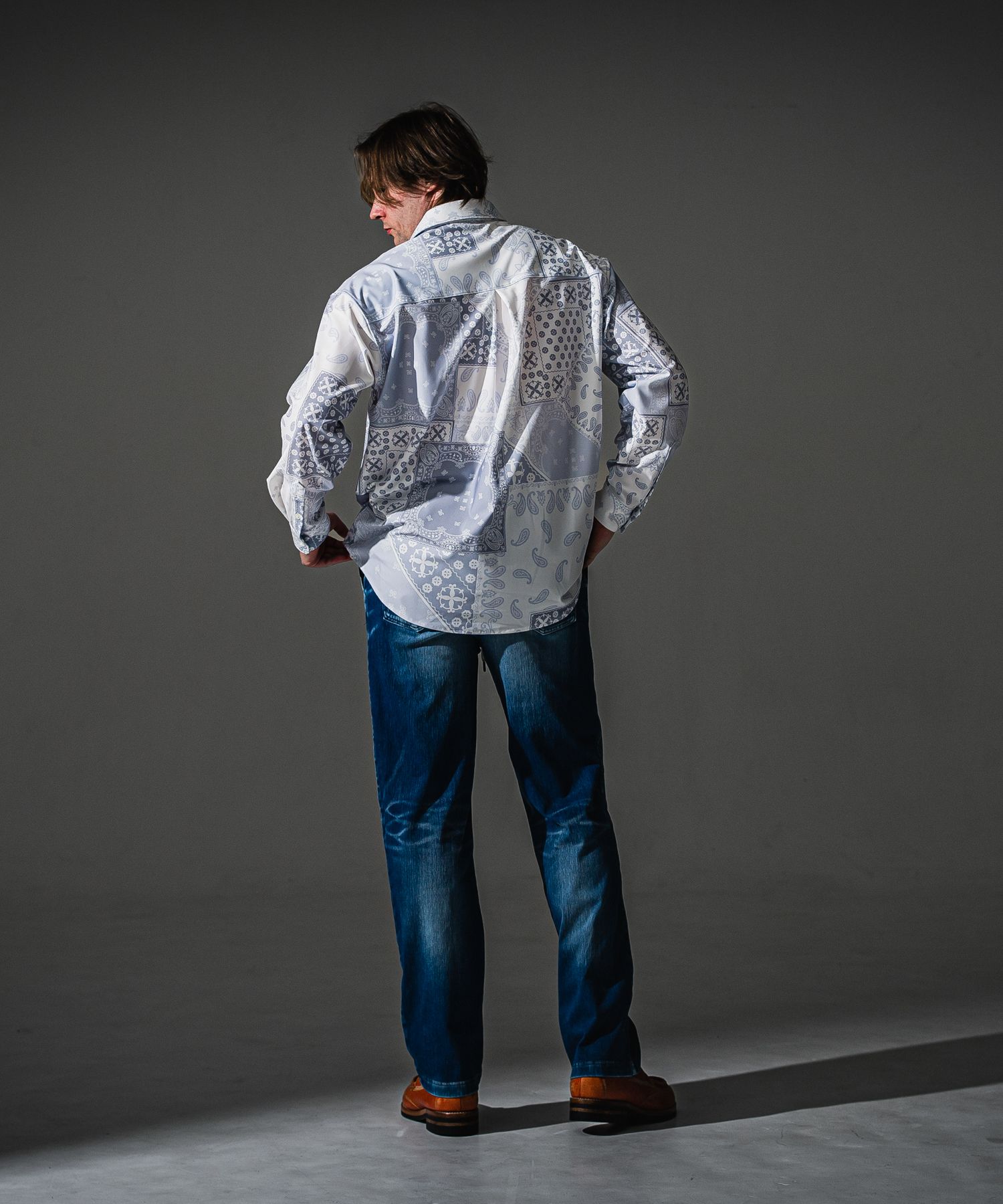 BANDANA JACK SHIRTS / RC41-SH-002 / オーバーサイズペイズリーシャツ / ホワイトバンダナ (8月下旬入荷予定)