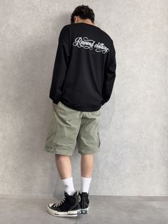 より一層オシャレに見える、ロンTEE×ハーパンの合わせ