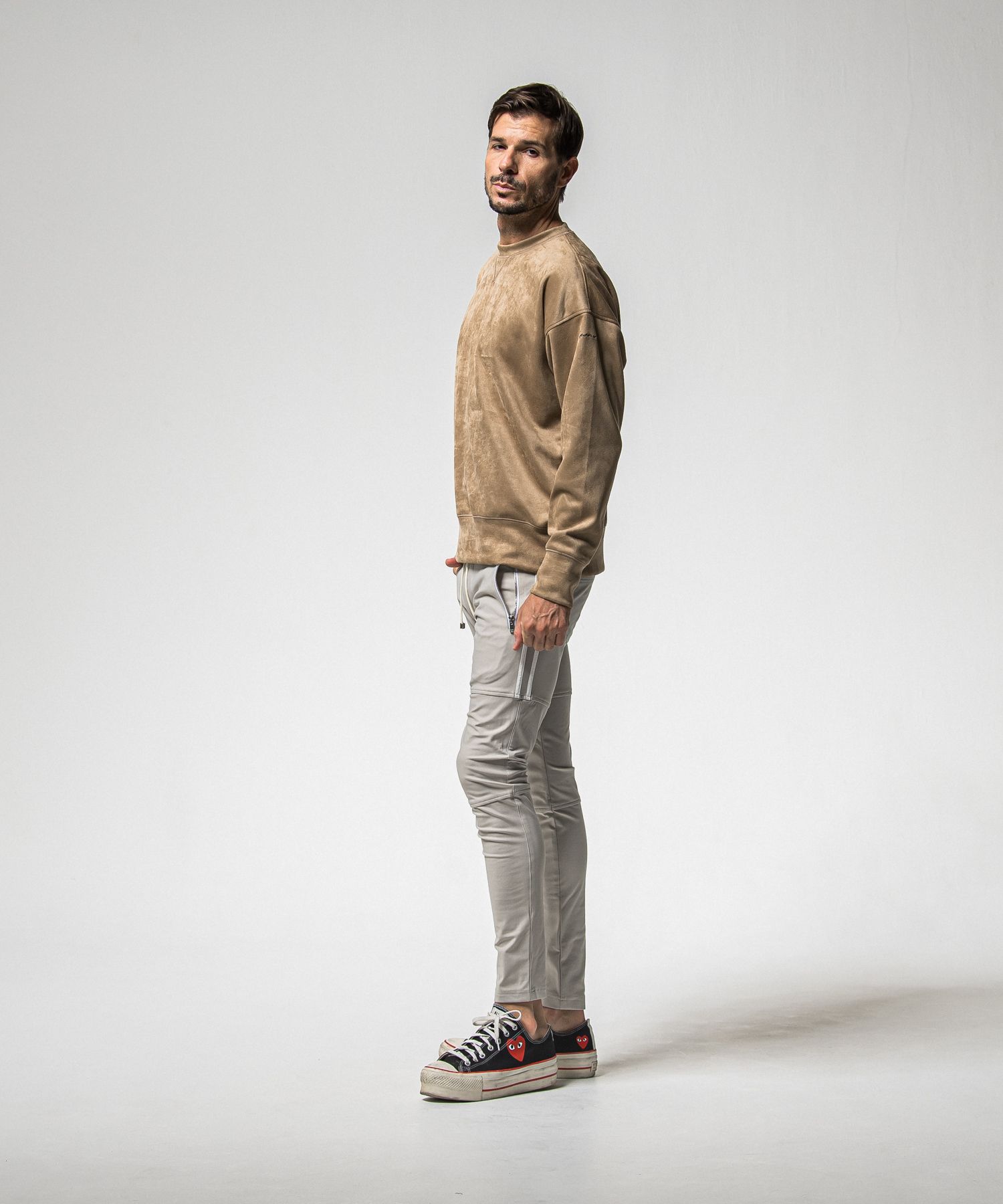 SUEDE DROP TRAINER / RC38-C-005 / スエードトレーナー / ブラウン (1月上旬入荷予定)