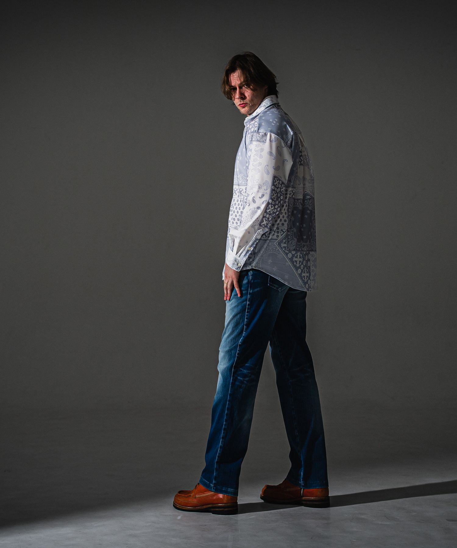 BANDANA JACK SHIRTS / RC41-SH-002 / オーバーサイズペイズリーシャツ / ホワイトバンダナ (8月下旬入荷予定)