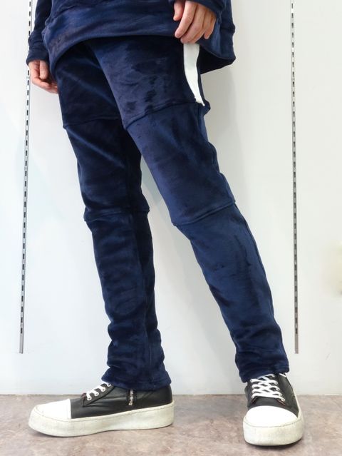 DOUBLE VELOURS FLEECE SLASH LINE PT / RC22-ST-012H / ベロアフリースラインパンツ