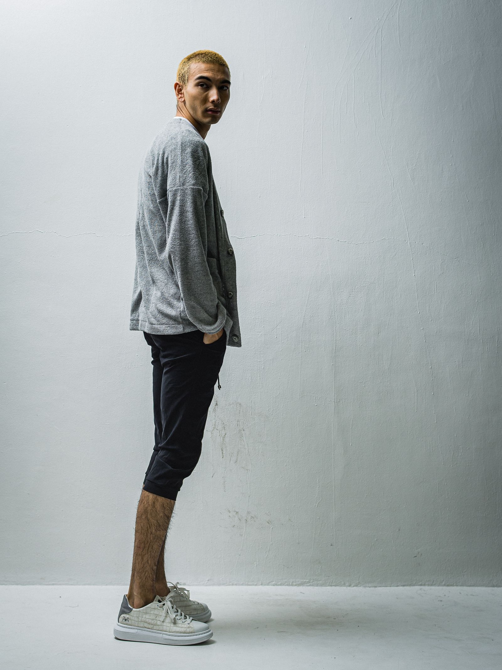 WEST PILE CARDIGAN / RC27-C-009 / パイルカーディガン / グレー※