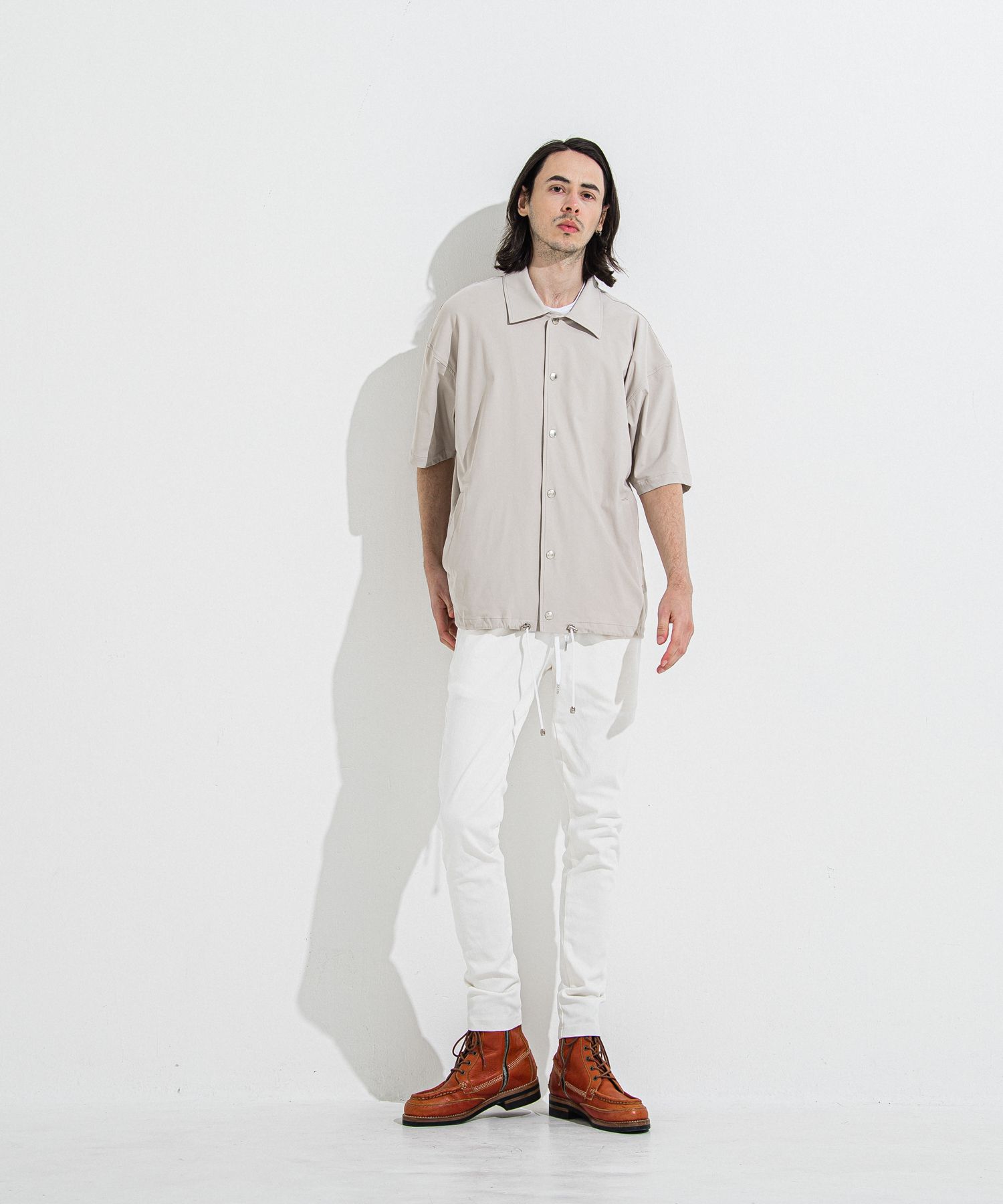 DENIM JERSEY CHRIS EASY TUCK PT / RC36-ST-016TD / ライトオンスデニムジャージイージータックパンツ / ホワイト