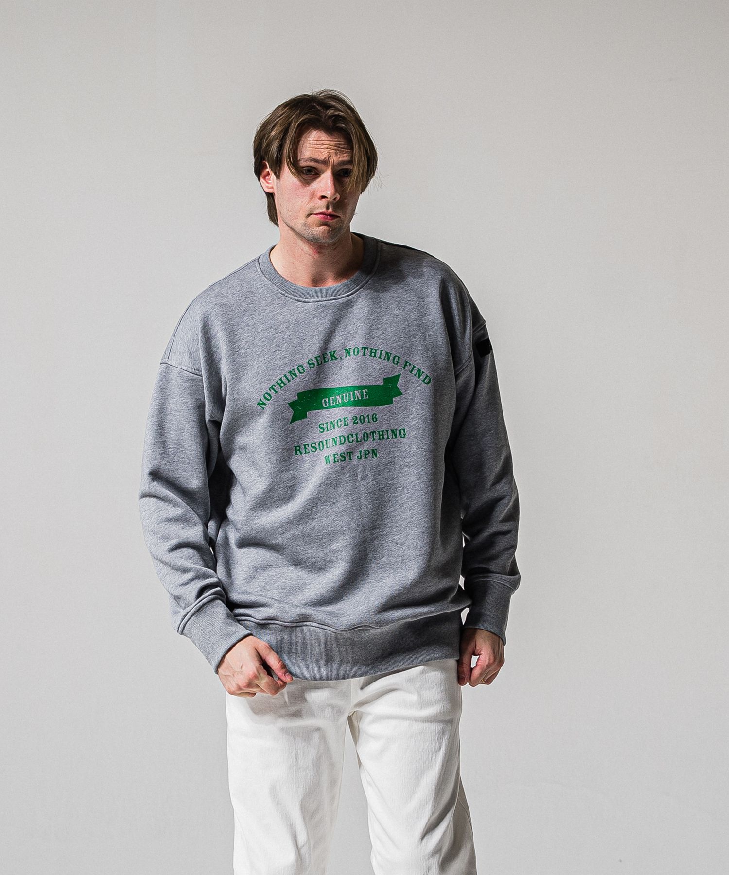 HF URAKE COLLEGE DROP TRAINER / RC39-C-002 / 高機能スウェットトレーナー / グレー (1月中旬入荷予定)