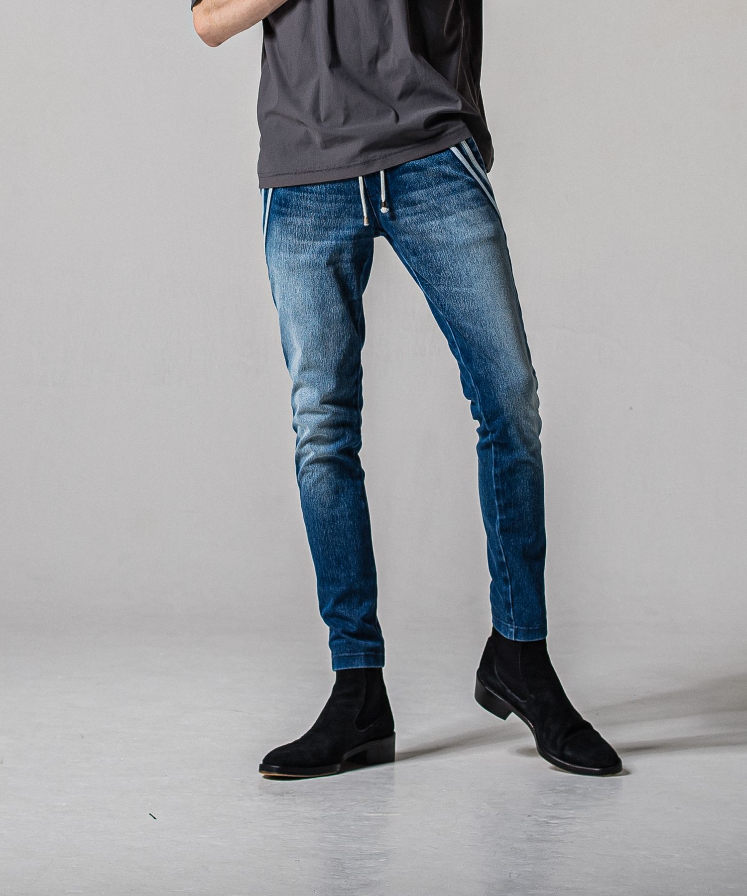 EX DENIM JERSEY EDGE PT / RC39-ST-014D / デニムジャージラインパンツ / ダークインディゴ (2月上旬入荷予定)