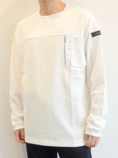 NYLON POCKET LOOSE LONG SLEEVE / RC25-T-002 / ナイロンポケットビッグロングTシャツ / ホワイト※