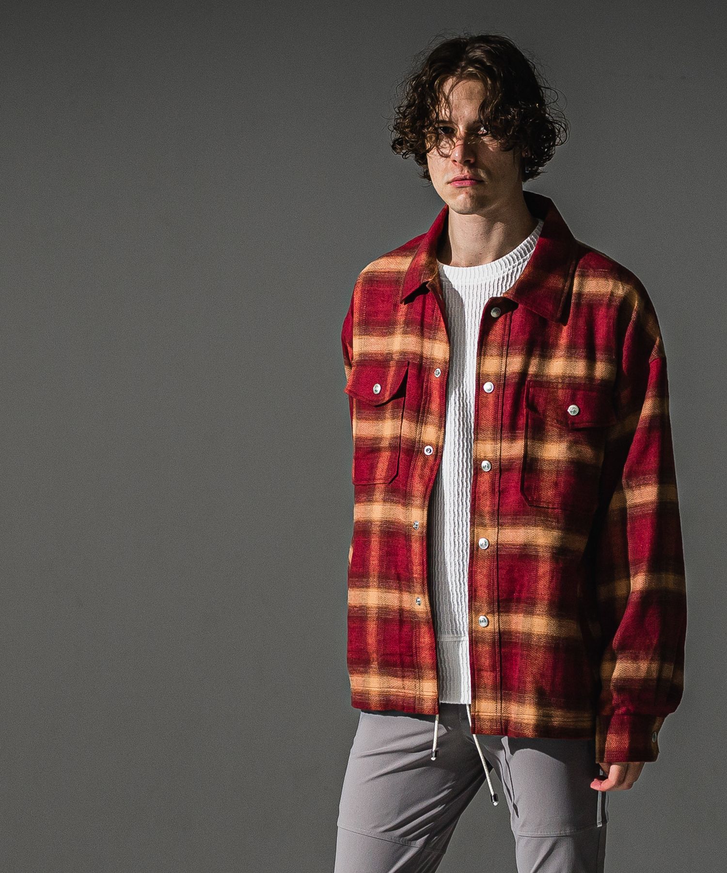 FLANNEL CHECK JK / RC41-JK-006 / フランネルチェックCPOジャケット / レッド (8月下旬入荷予定)