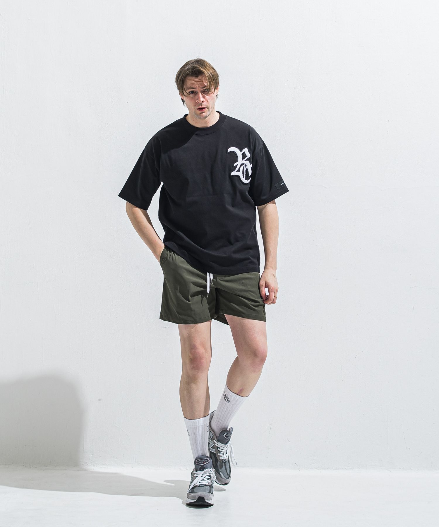 TV NYLON SHORTS / RC40-HP-004 / リラックスナイロンショーツ / カーキ (6月上旬入荷予定)