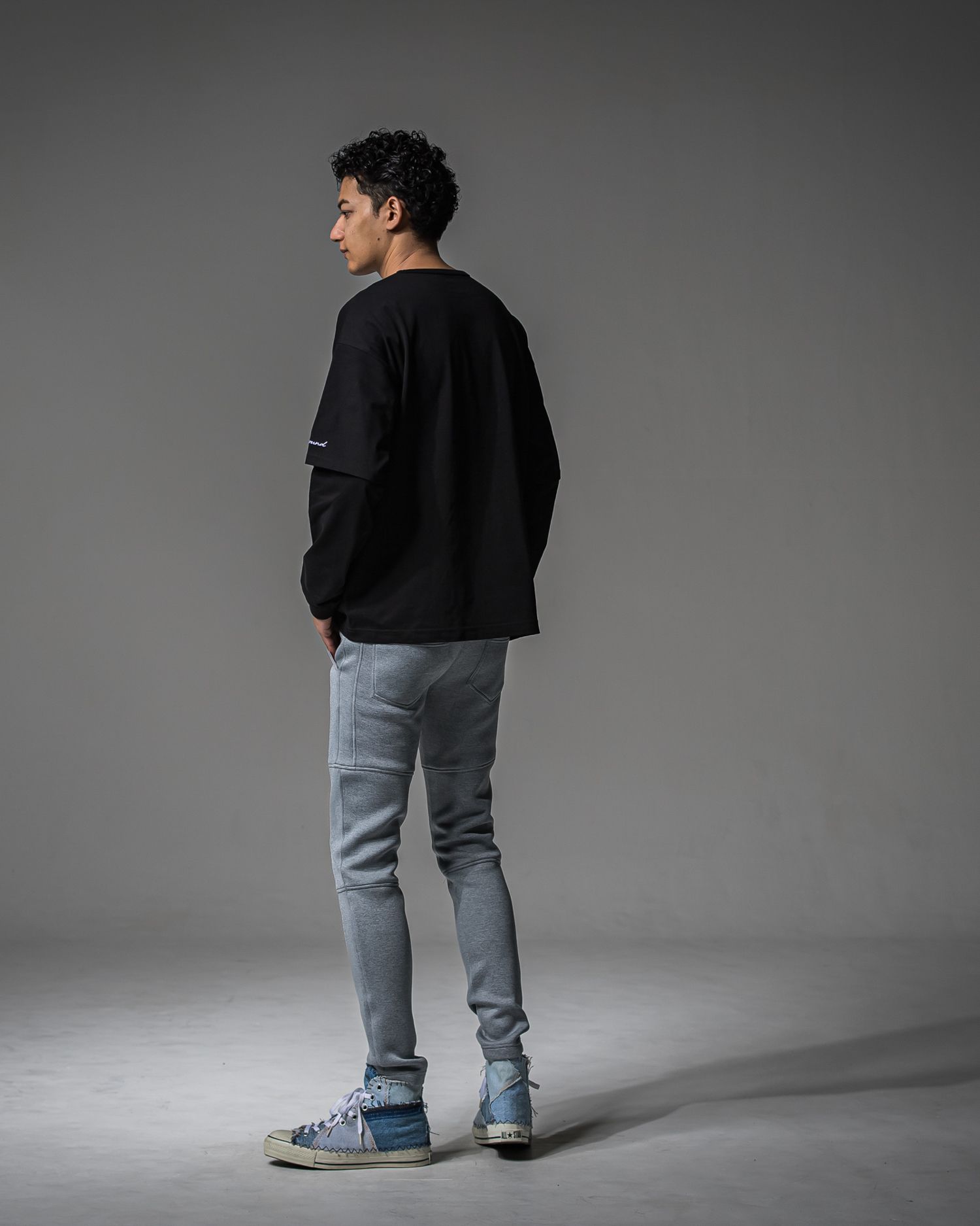 FAKE LAYERED LONG SLEEVE / RC37-T-004 / レイヤードロングスリーブTシャツ / ブラック