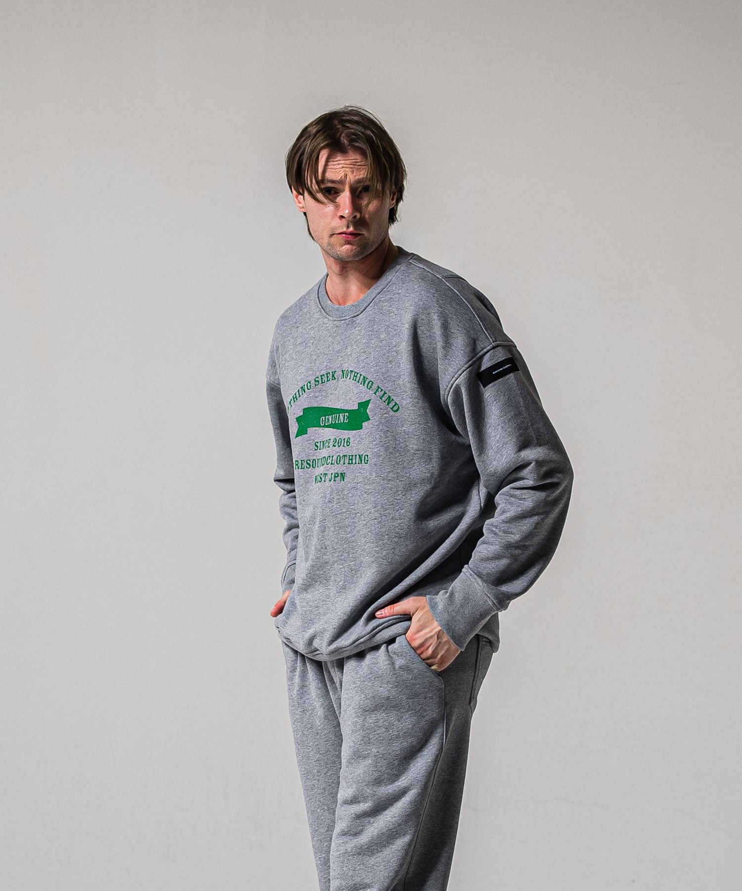 HF URAKE COLLEGE DROP TRAINER / RC39-C-002 / 高機能スウェットトレーナー / グレー (1月中旬入荷予定)