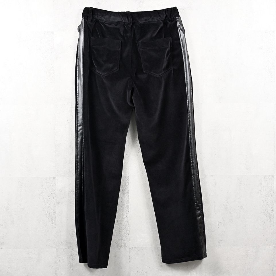 VELOUR SEMIWIDE TUCK PT / RC41-ST-044 / ベロアセミワイドタックパンツ / ブラック (9月中旬入荷予定)