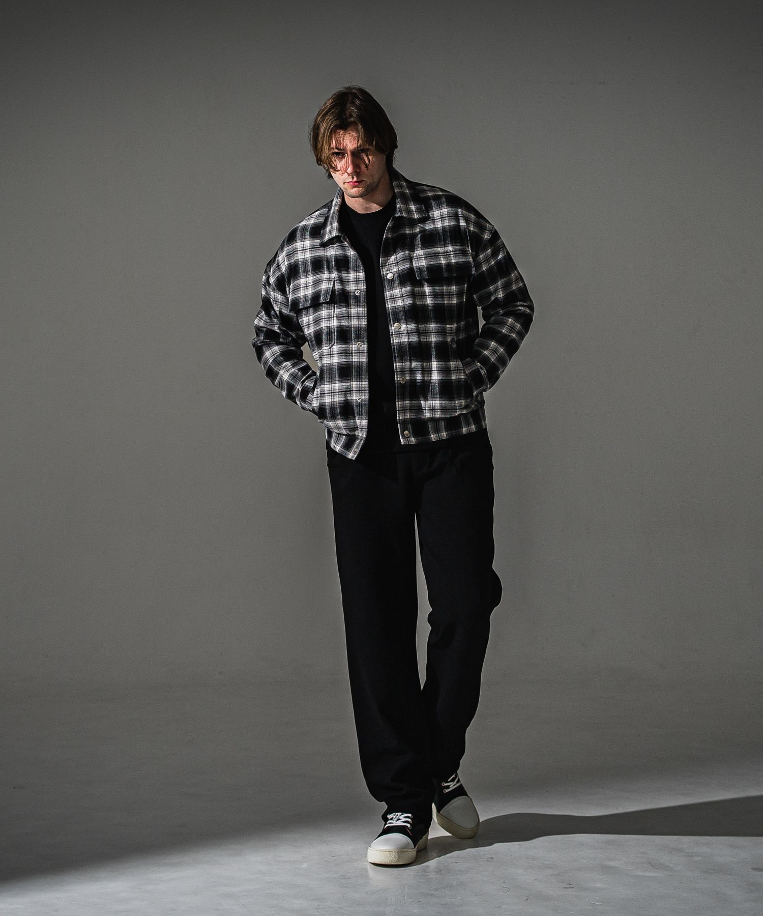 SEMI WIDE TUCK PANTS / RC41-ST-016WT / セミワイドタックパンツ / ブリスターブラック (7月下旬入荷予定)