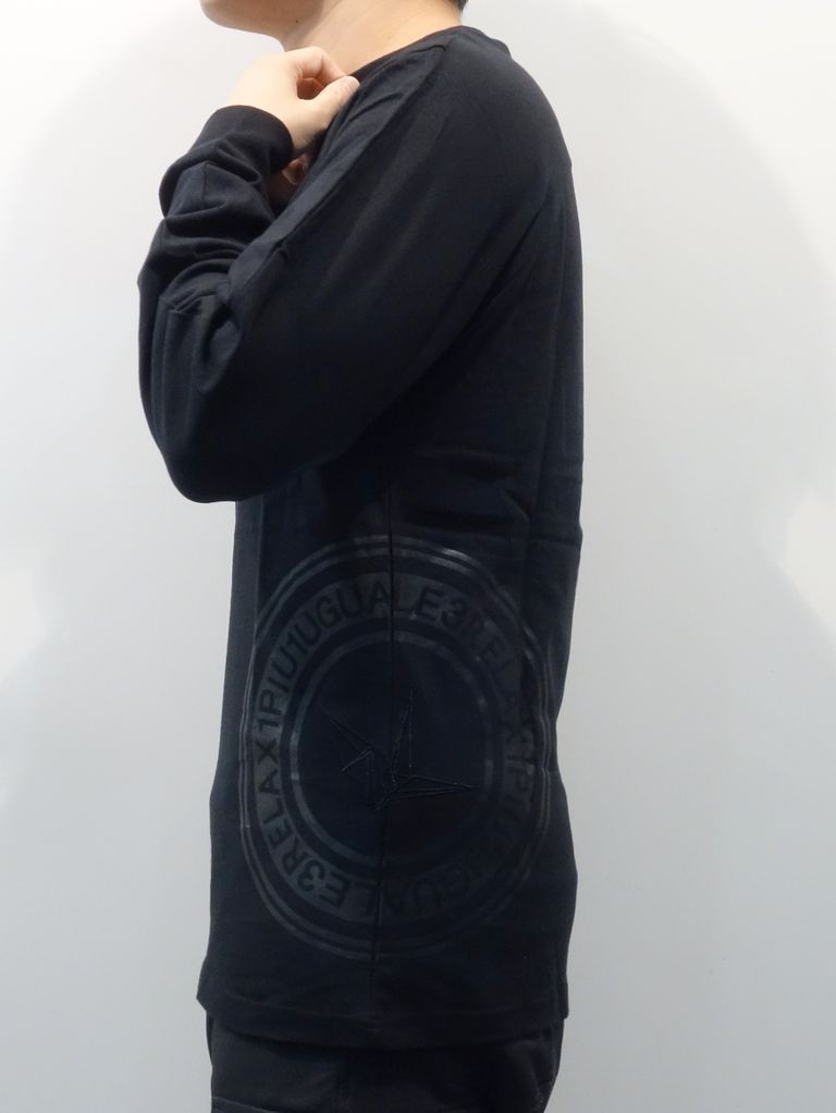 1PIU1UGUALE3 RELAX - サークルロゴ長袖Tシャツ / ust-22044 / ブラック | LUKE 1PIU1UGUALE3 RELAX - サークルロゴ長袖Tシャツ / ust-22044 / ブラック | LUKE