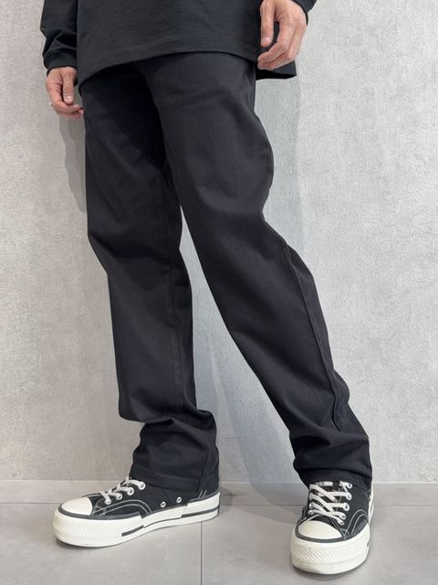 DENIM JERSEY WIDE PT / RC41-ST-016WTD / ライトオンスデニムジャージセミワイドパンツ / ブラック