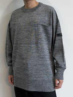 POCKET OVER SWEATER / RC30-K-002 / ポケットルーズニット / チャコールグレー