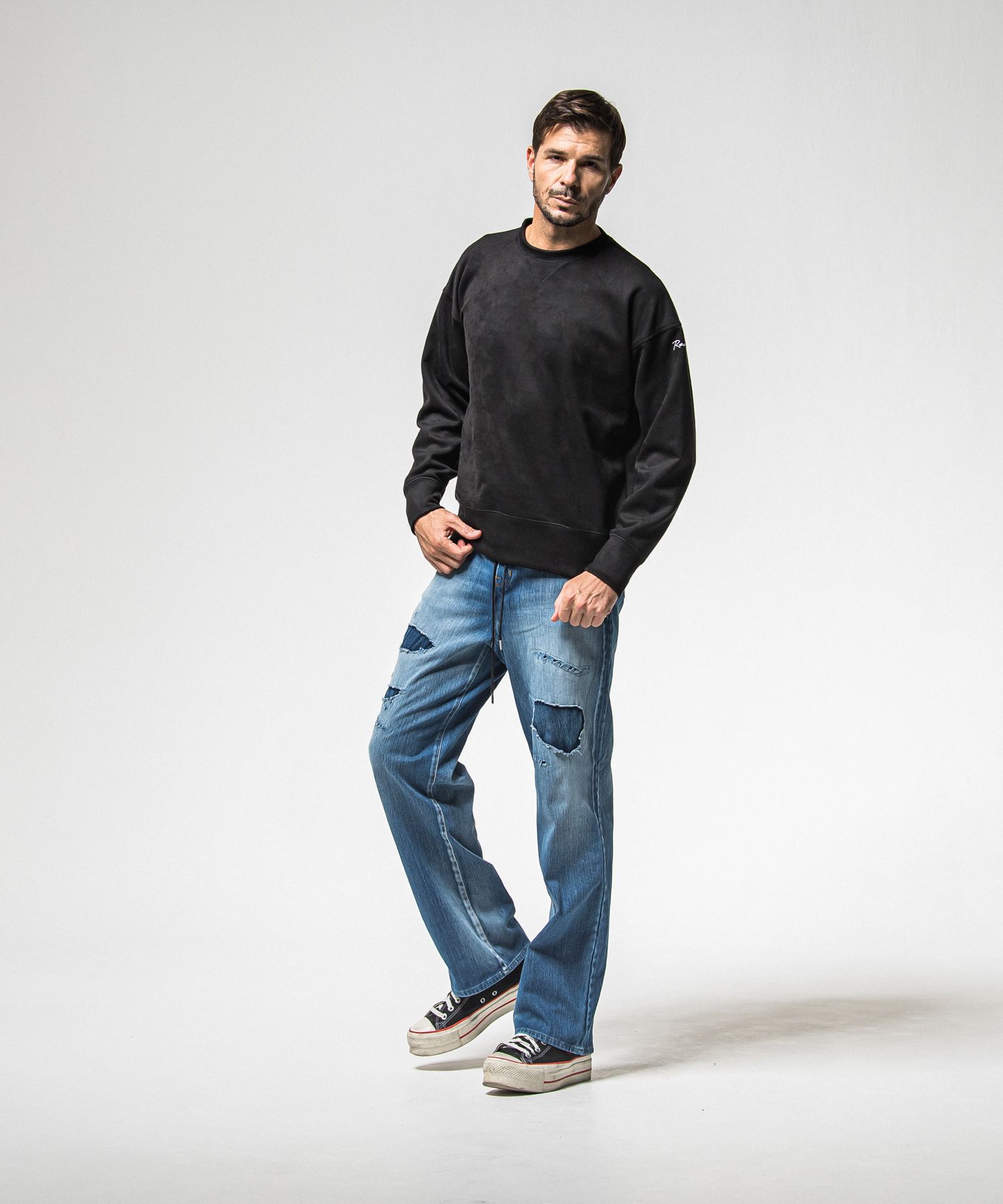 KING DENIM JERSEY / RC38-ST-005 / デニムジャージバギーワイドパンツ / インディゴクラッシュ (12月中旬入荷予定)