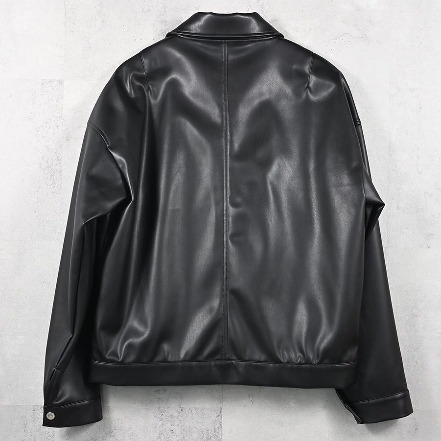 LEATHER SP JK / RC41-JK-005 / エコレザーシングルライダース / ブラック (9月下旬入荷予定)