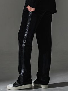 VELOUR SEMIWIDE TUCK PT / RC41-ST-044 / ベロアセミワイドタックパンツ / ブラック (9月中旬入荷予定)