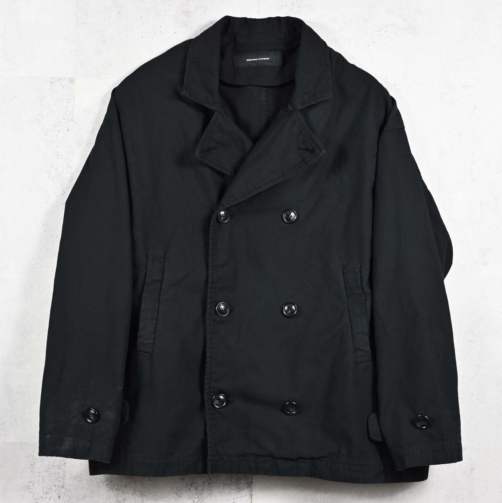 MV OVER PCOAT / RC39-JK-006 / ミリタリーピーコートジャケット / ブラック (2月上旬入荷予定)