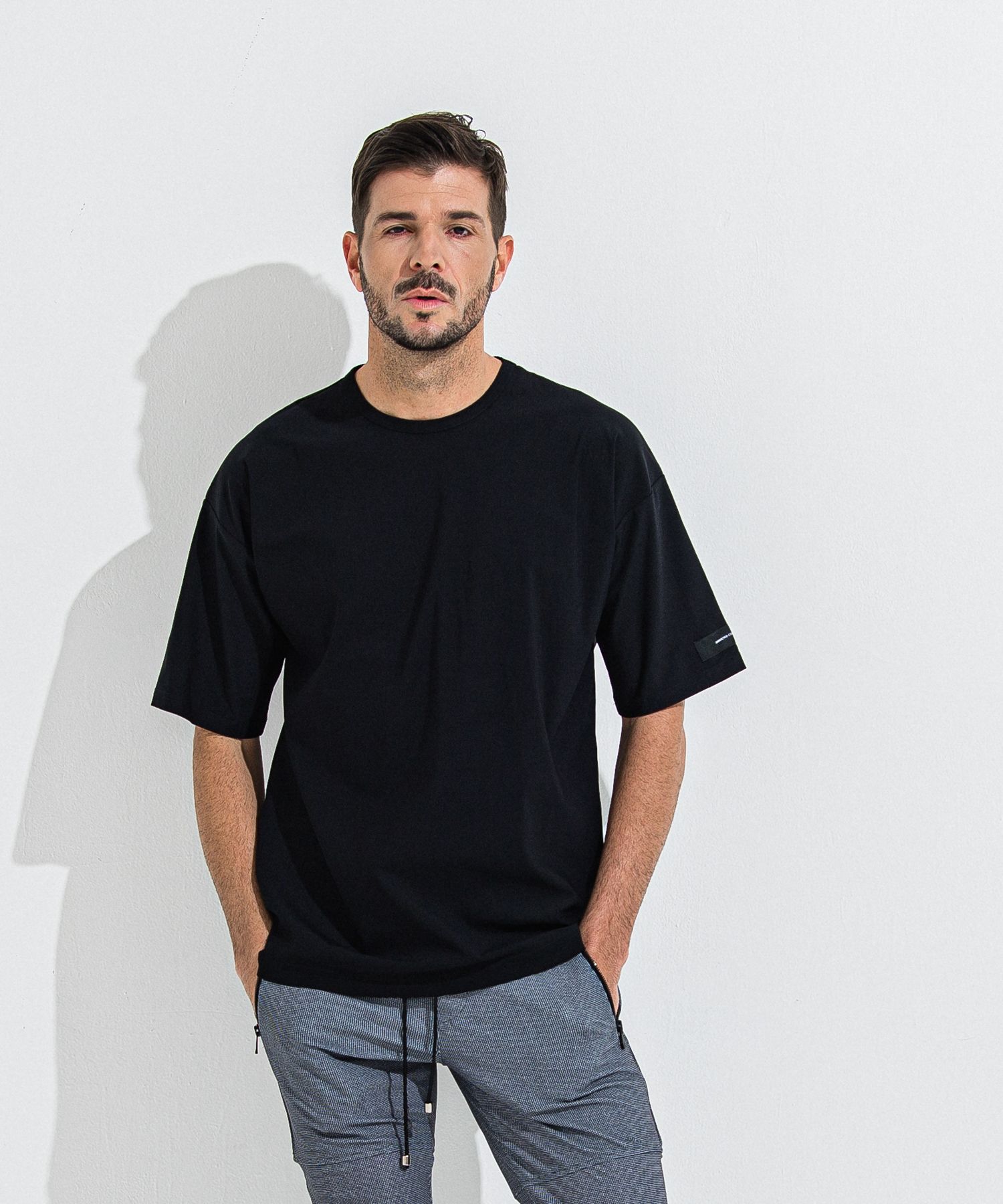 NYLON OVER T / RC36-T-003 / ナイロンビッグTシャツ / ブラック