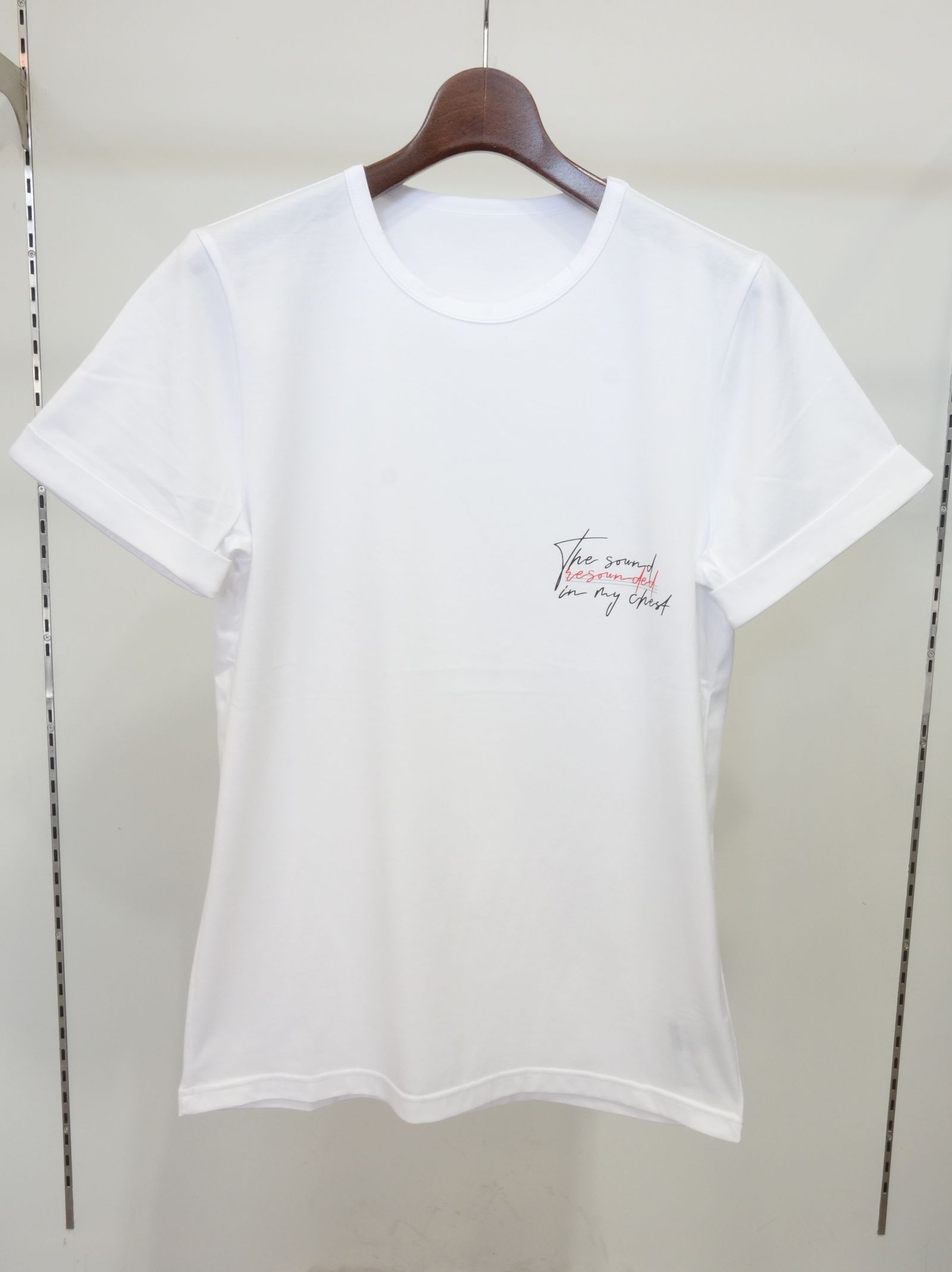 MESSAGE CHEST ROLL UP JERSEY TEE / RC20-T-003 / バックプリントTシャツ