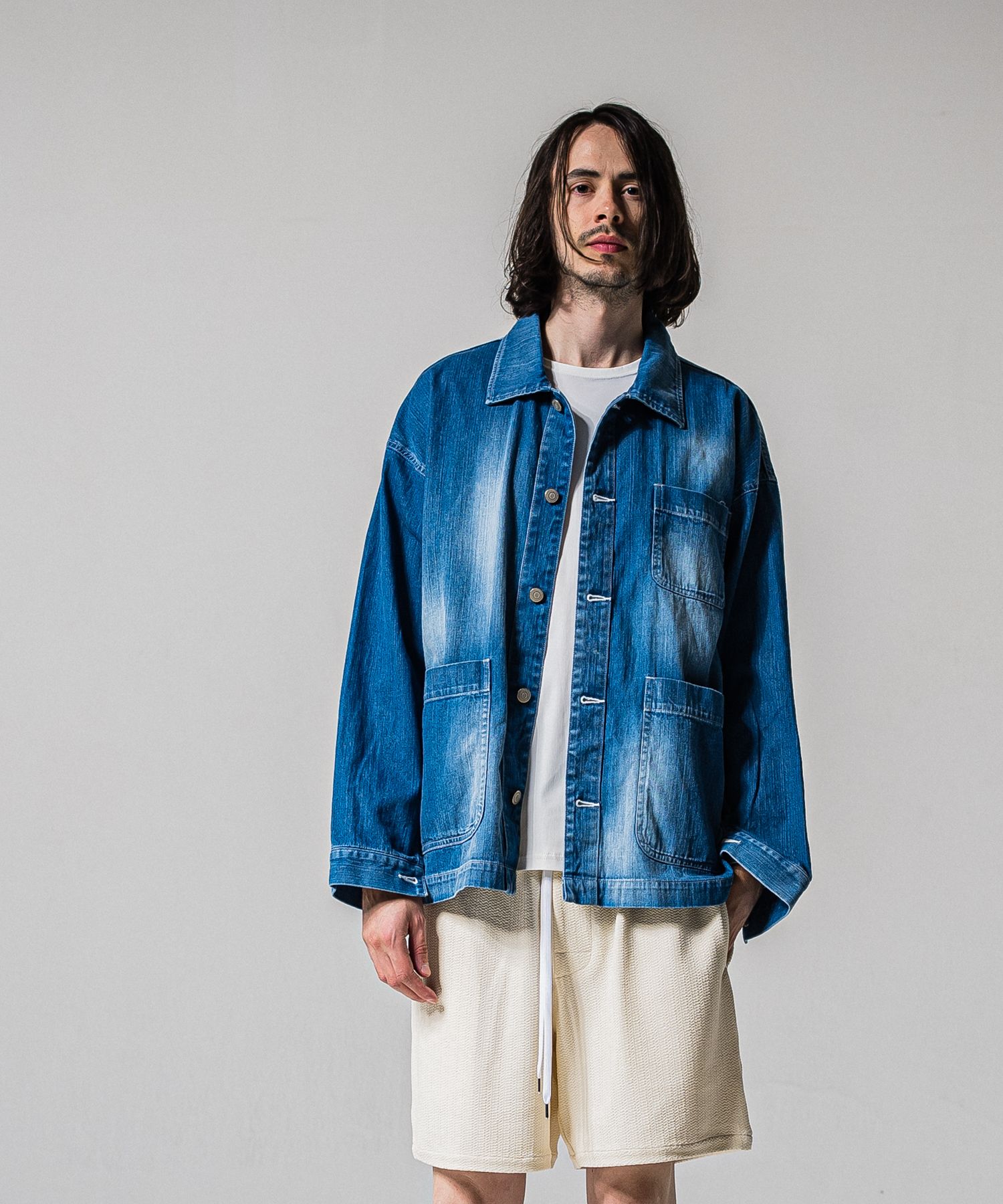 RC CAVER ALL / RC39-JK-004 / デニムカバーオール / ライトインディゴ (2月中旬入荷予定)