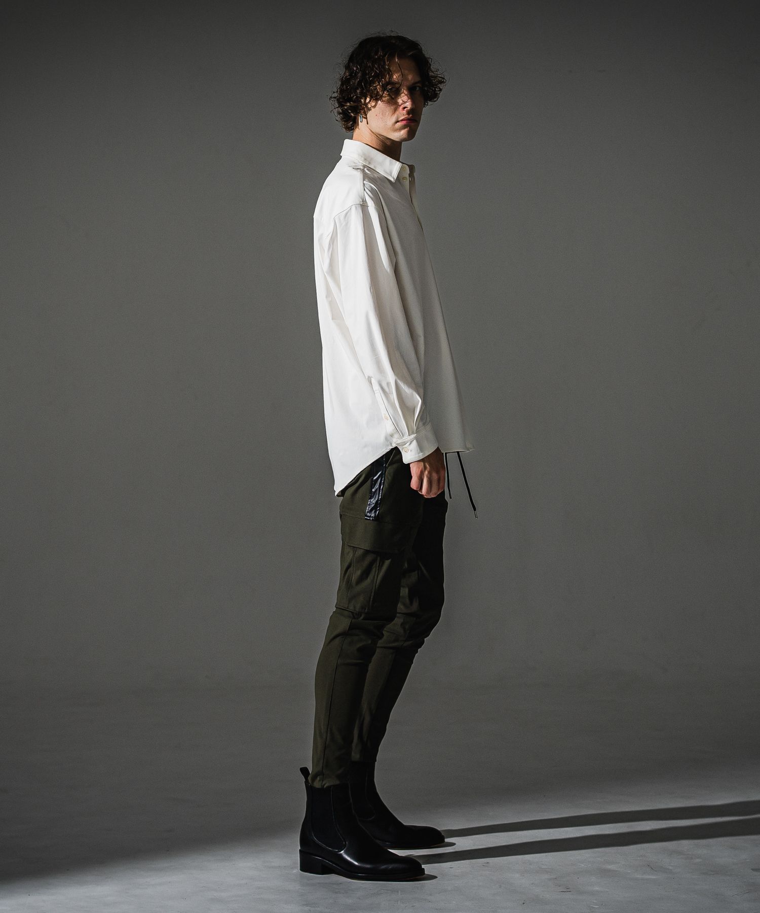 NYLON JACK SHIRTS / RC41-SH-001 / オーバーサイズナイロンシャツ / ホワイト (7月下旬入荷予定)