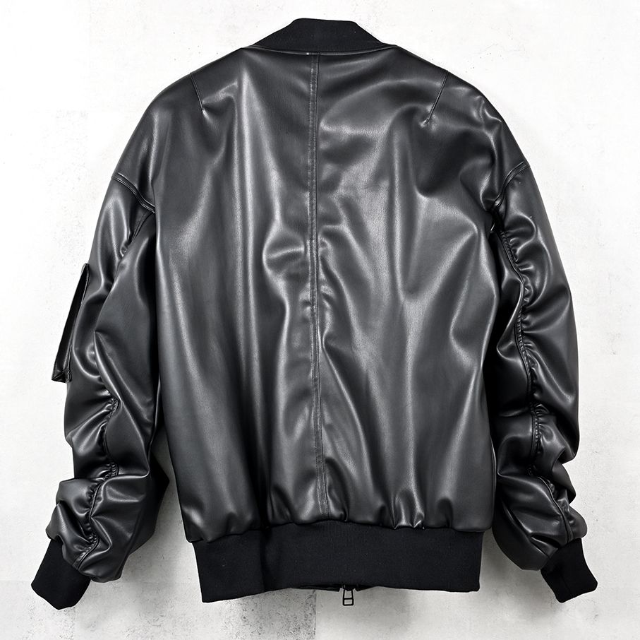 DAVID JACKET / RC41-JK-003 / MA-1 / ブラックレザー (9月下旬入荷予定)