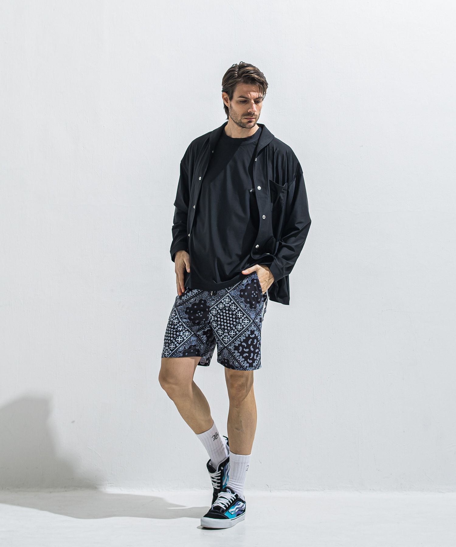 RC RUSH OVER T / RC40-T-009 / RCロゴラッシュガードビッグTシャツ / ブラック×ブラック (6月上旬入荷予定)