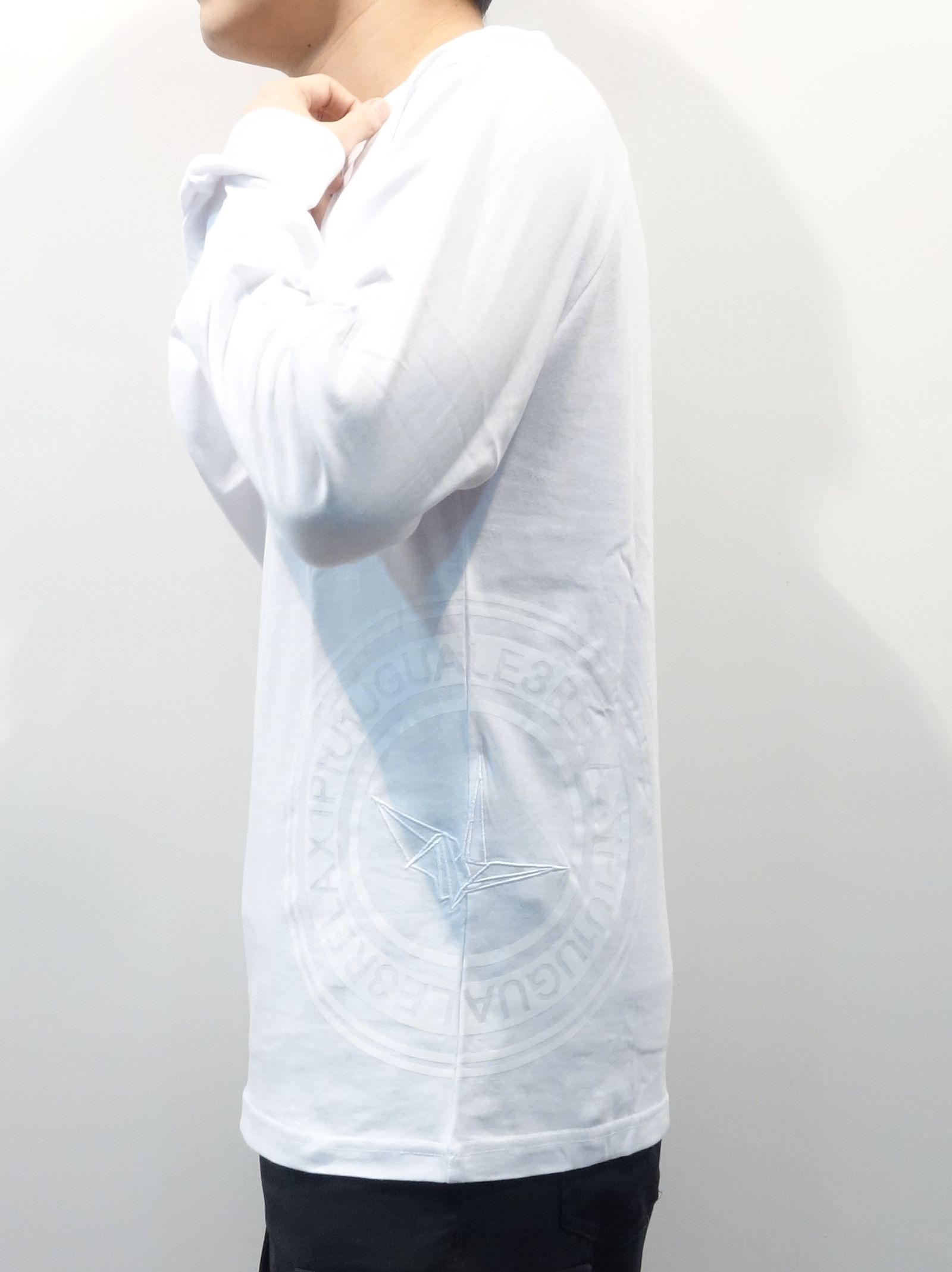 サークルロゴ長袖Tシャツ / ust-22044 / ホワイト