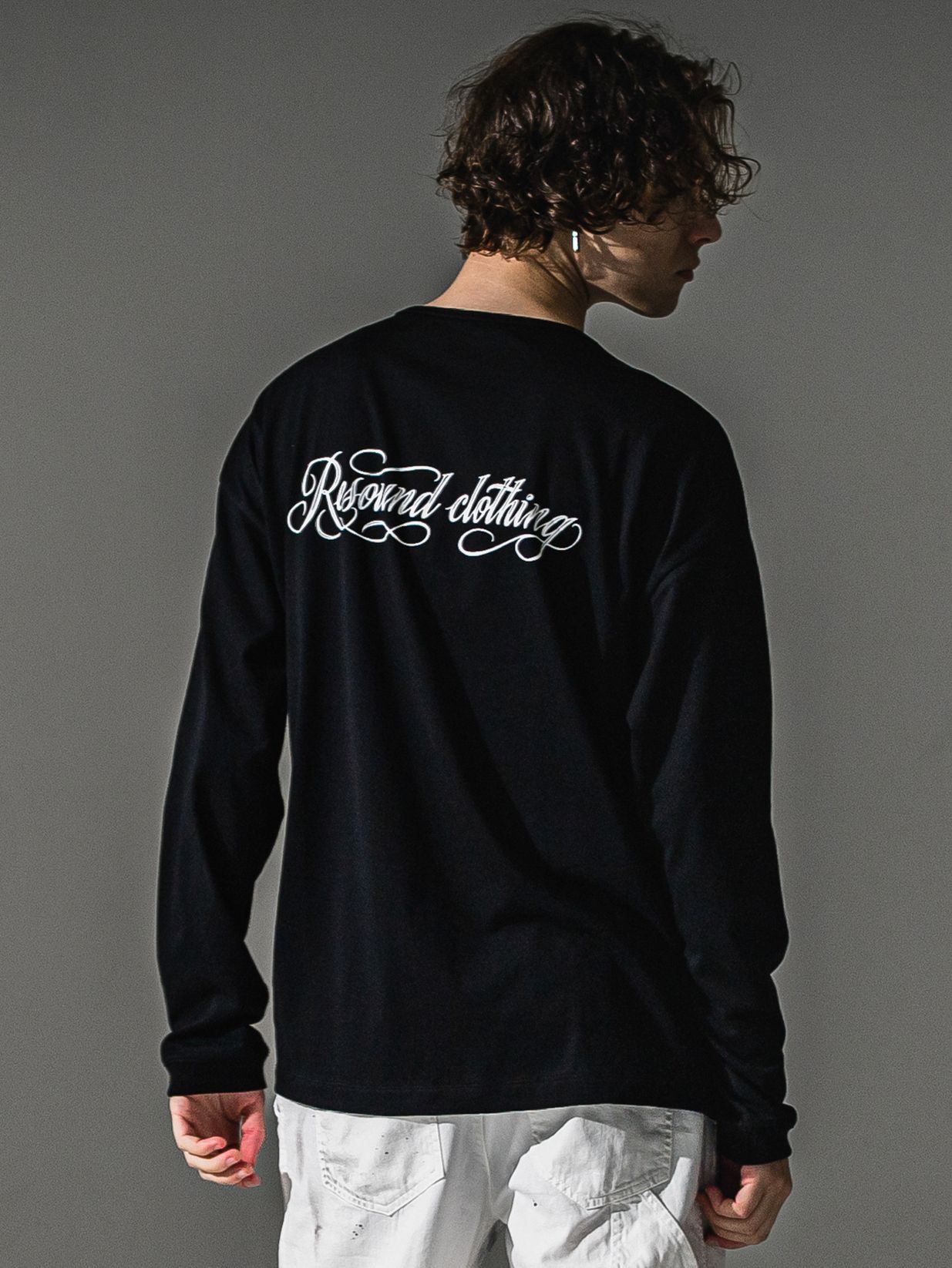 PIN ST RC OVER LONGSLEEVE TEE / RC41-T-003 / オーバーサイズ長袖バックロゴTシャツ / ブラック (7月中旬入荷予定)