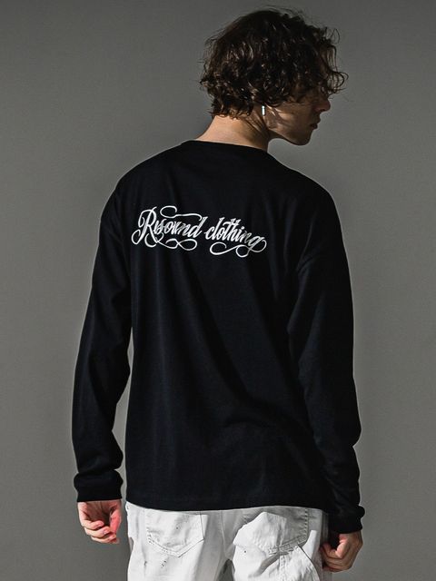 PIN ST RC OVER LONGSLEEVE TEE / RC41-T-003 / オーバーサイズ長袖バックロゴTシャツ / ブラック (7月中旬入荷予定)