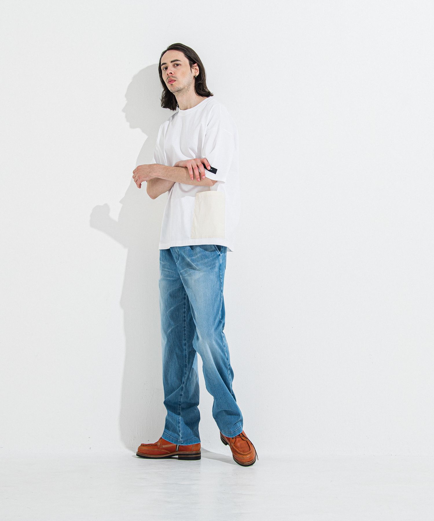DENIM JERSEY WIDE PT / RC36-ST-016WTD / ライトオンスデニムジャージワイドパンツ / ライトインディゴ