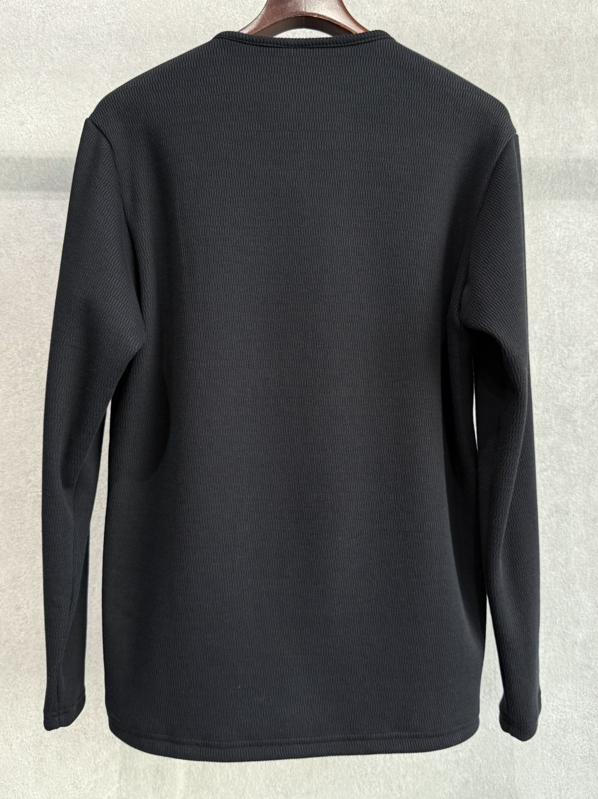 VELOURS FLEECE THERMAL HENRY / RC38-C-003 / 裏起毛サーマルヘンリーネックロングTシャツ / ブラック