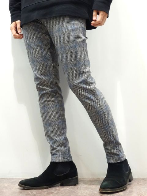 CHRIS EASY HEAT PANTS / RC26-ST-016H / 裏起毛イージーパンツ / グレンチェックブルー