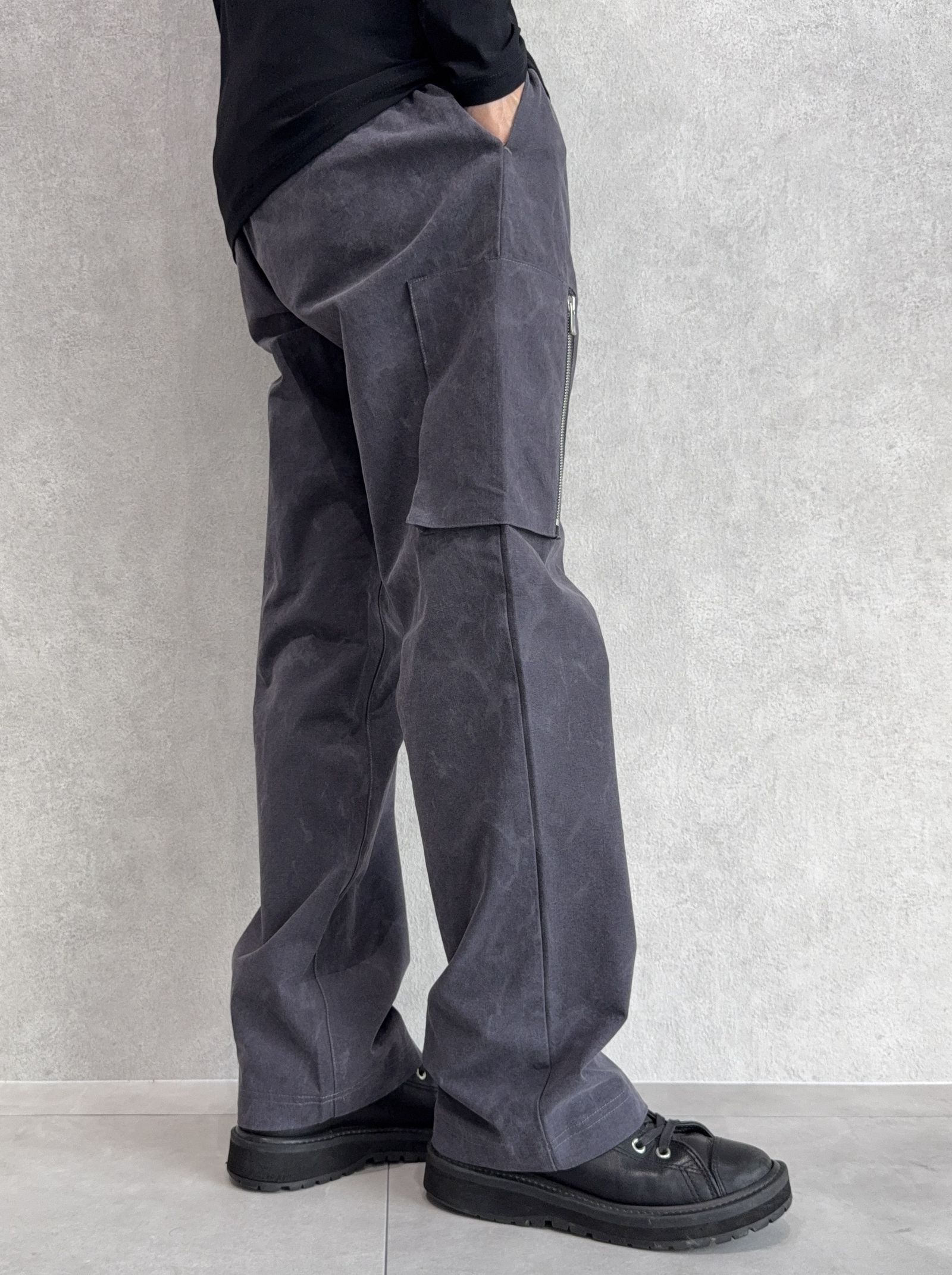 DAVID CARGO PANTS / RC37-ST-040 / ミリタリーワイドカーゴパンツ / ヴィンテージブラック