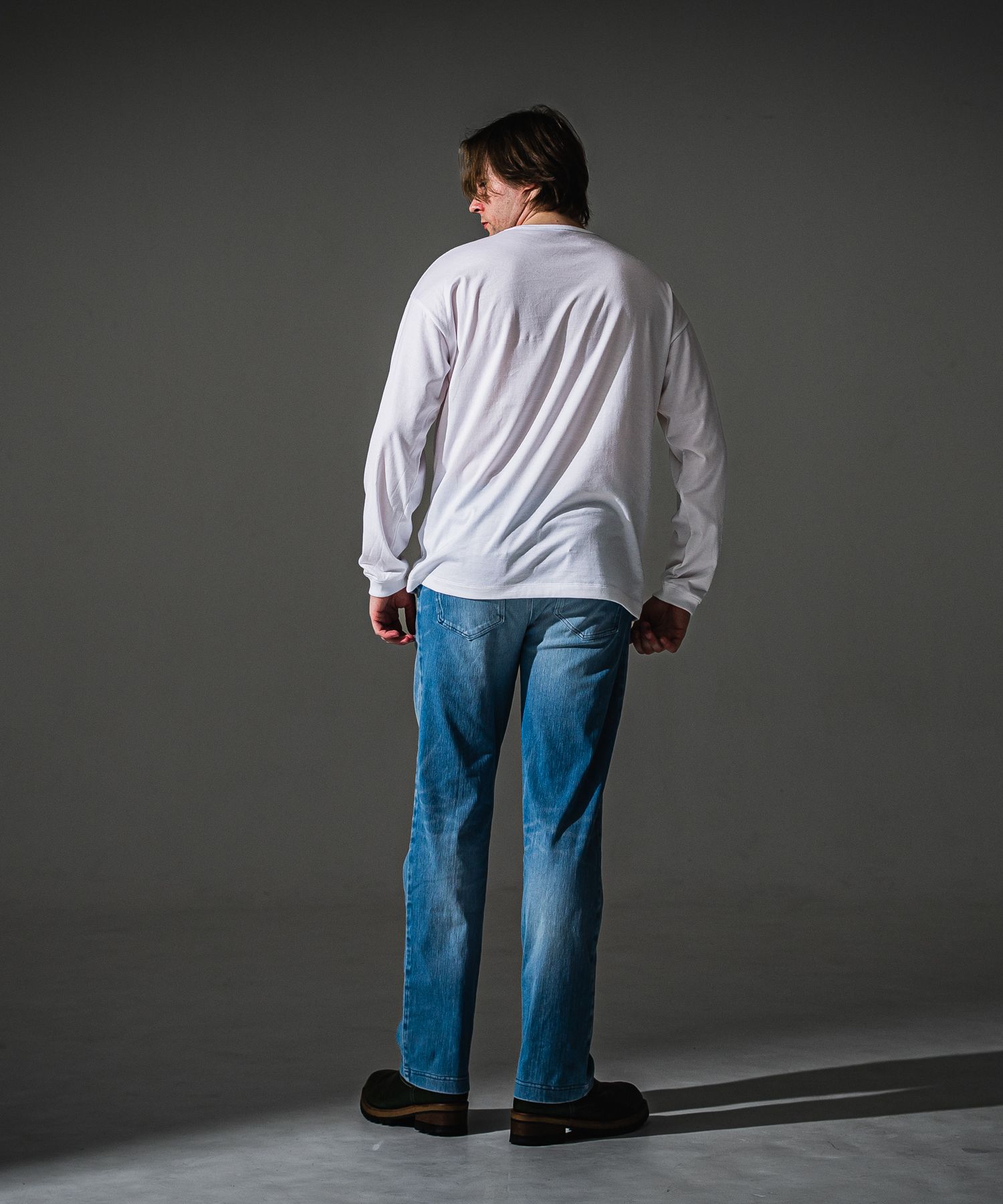 UK OVER LONGSLEEVE TEE / RC41-T-002 / オーバーサイズ長袖ロゴプリントTシャツ / ホワイト (7月中旬入荷予定)