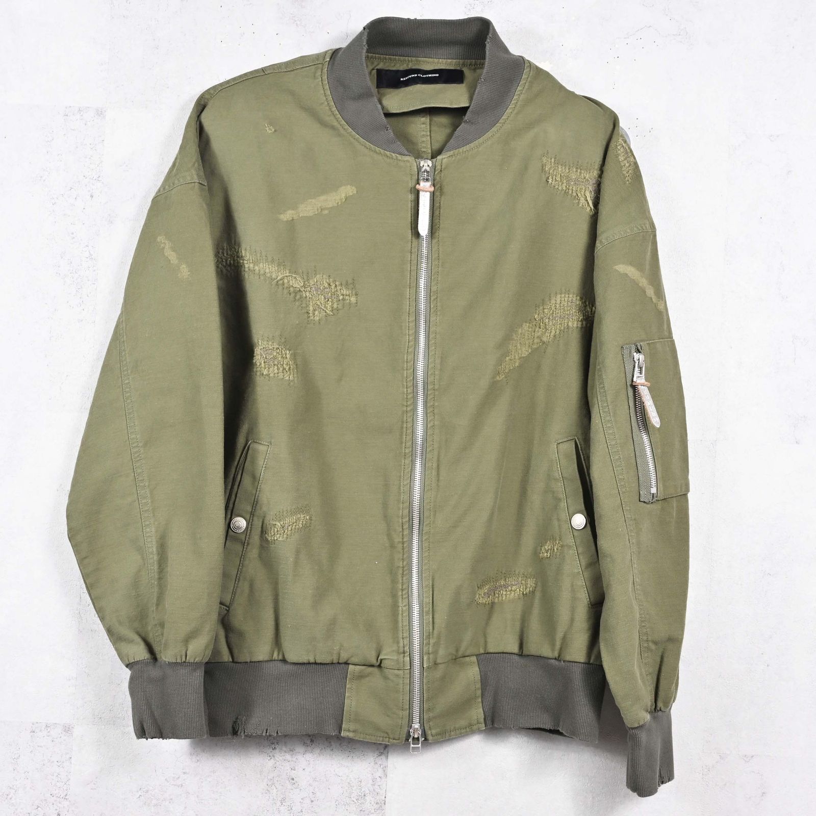 LIGHT DAVID JACKET / RC39-JK-002 / ミリタリーライトMA-1 / カーキクラッシュ (2月下旬入荷予定)