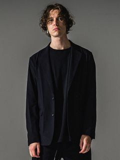 GARY LOOSE JACKET / RC41-JK-011 / ナイロンルーズテーラードジャケット / ブラック (7月下旬入荷予定)
