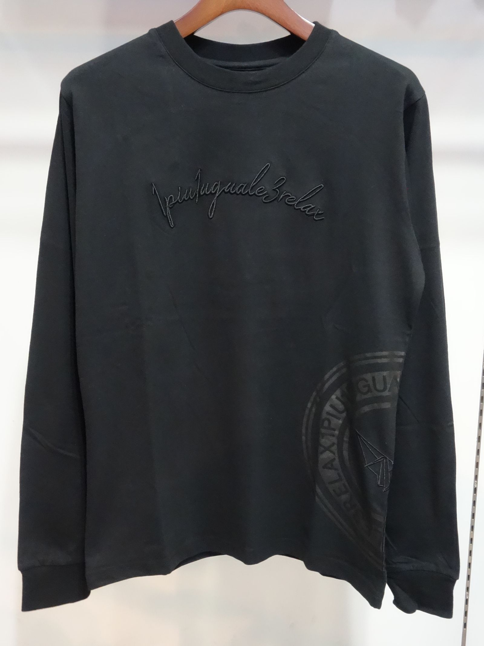 サークルロゴ長袖Tシャツ / ust-22044 / ブラック