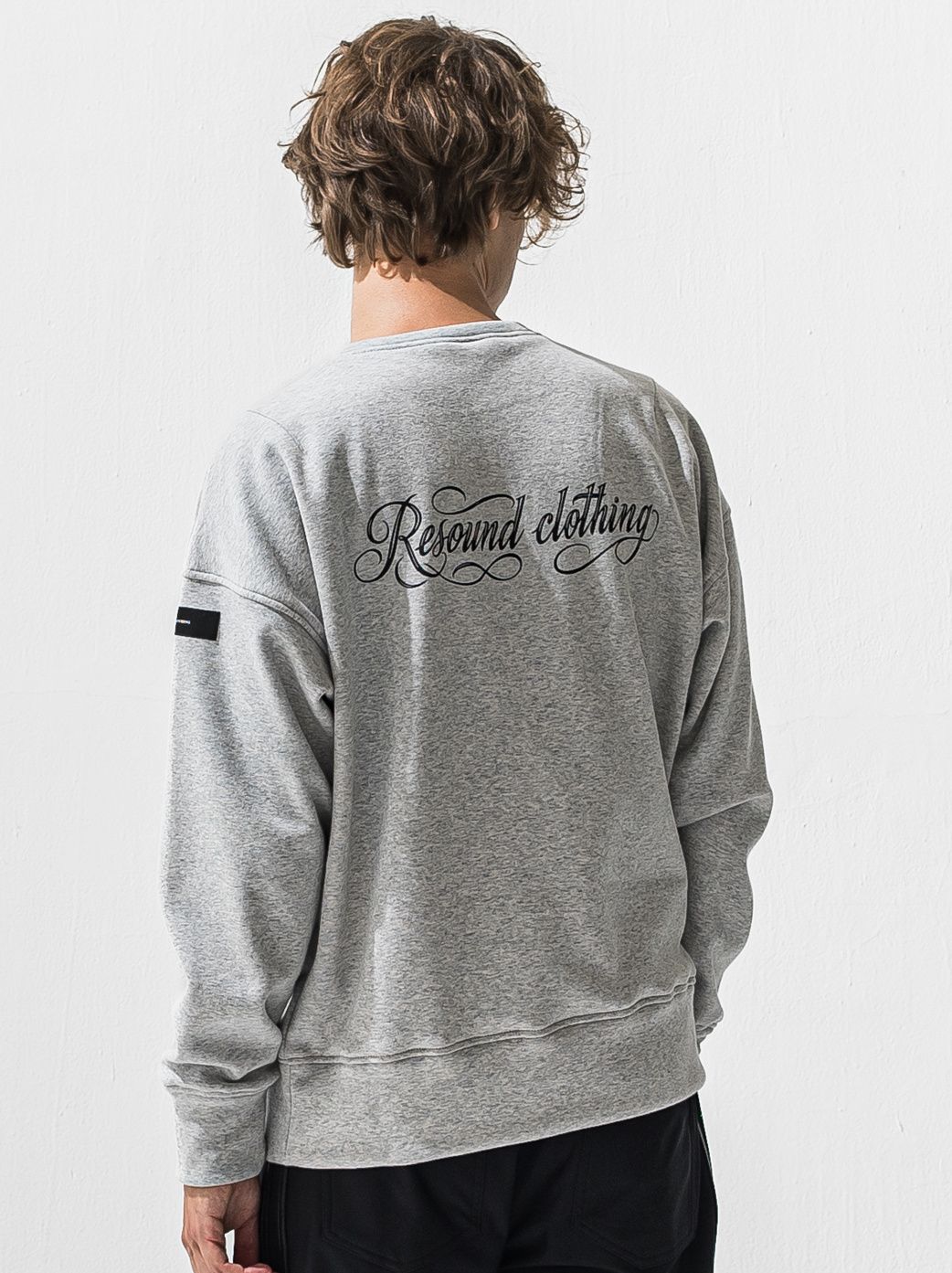 PIN ST RC VELOURS FLEECE DROP TRAINER / RC42-C-006 / 裏起毛バックロゴトレーナー / グレー (11月上旬入荷予定)