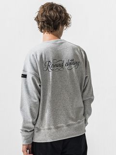 PIN ST RC VELOURS FLEECE DROP TRAINER / RC42-C-006 / 裏起毛バックロゴトレーナー / グレー (11月上旬入荷予定)