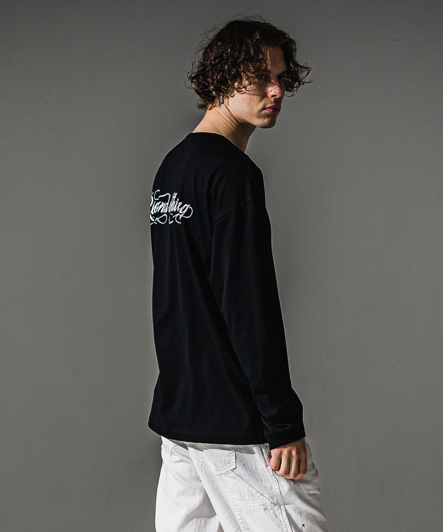 PIN ST RC OVER LONGSLEEVE TEE / RC41-T-003 / オーバーサイズ長袖バックロゴTシャツ / ブラック (7月中旬入荷予定)