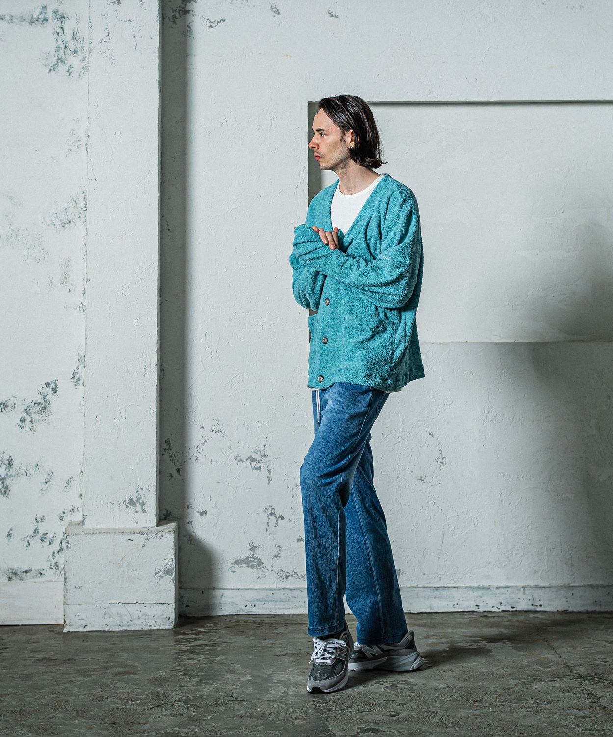 EX DENIM JERSEY WIDE PT / RC35-ST-016WTD / デニムジャージワイドパンツ / ライトインディゴ