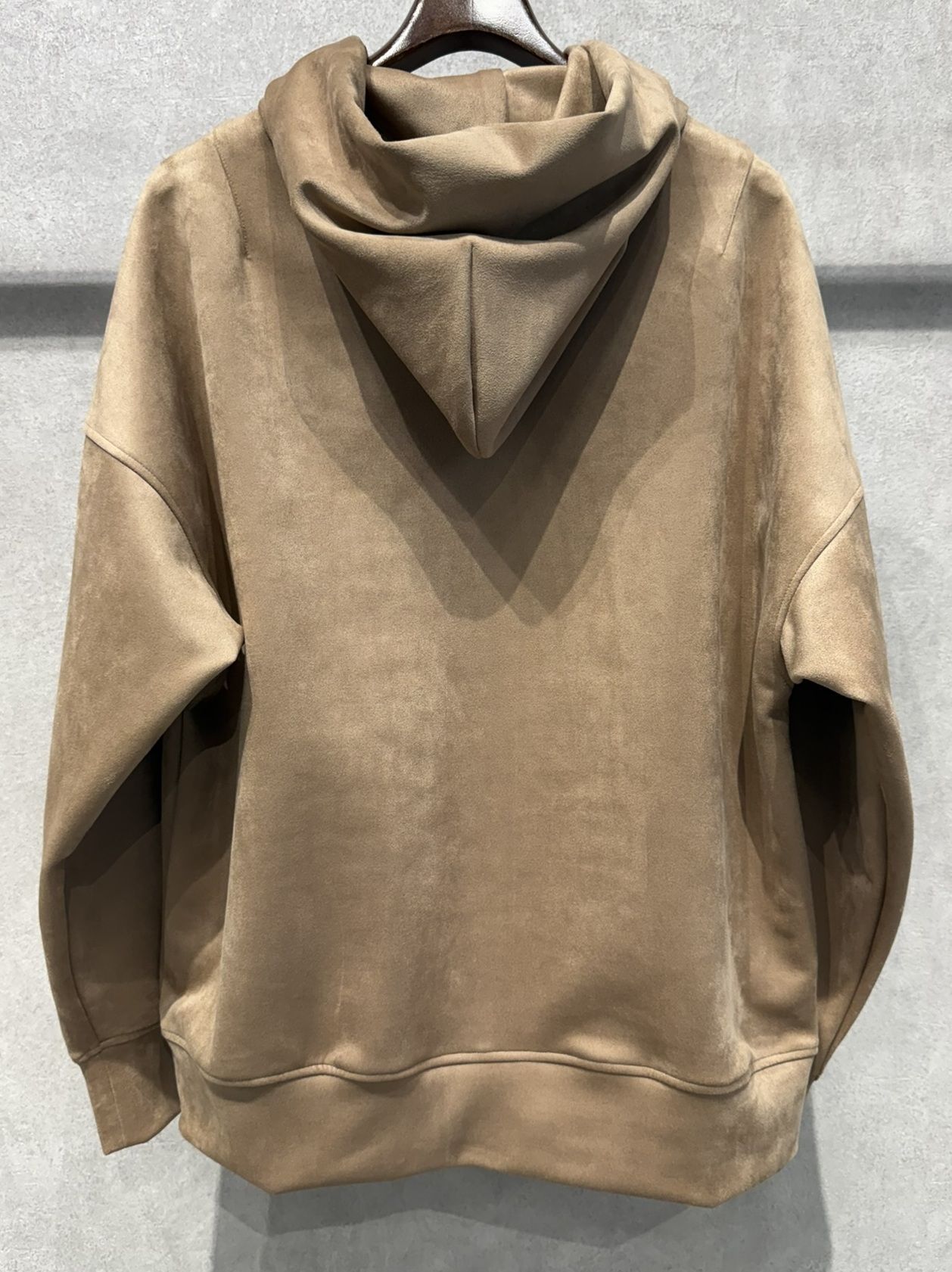 SUEDE LOOSE HOODIE / RC38-C-006 / スエードパーカー / ブラウン