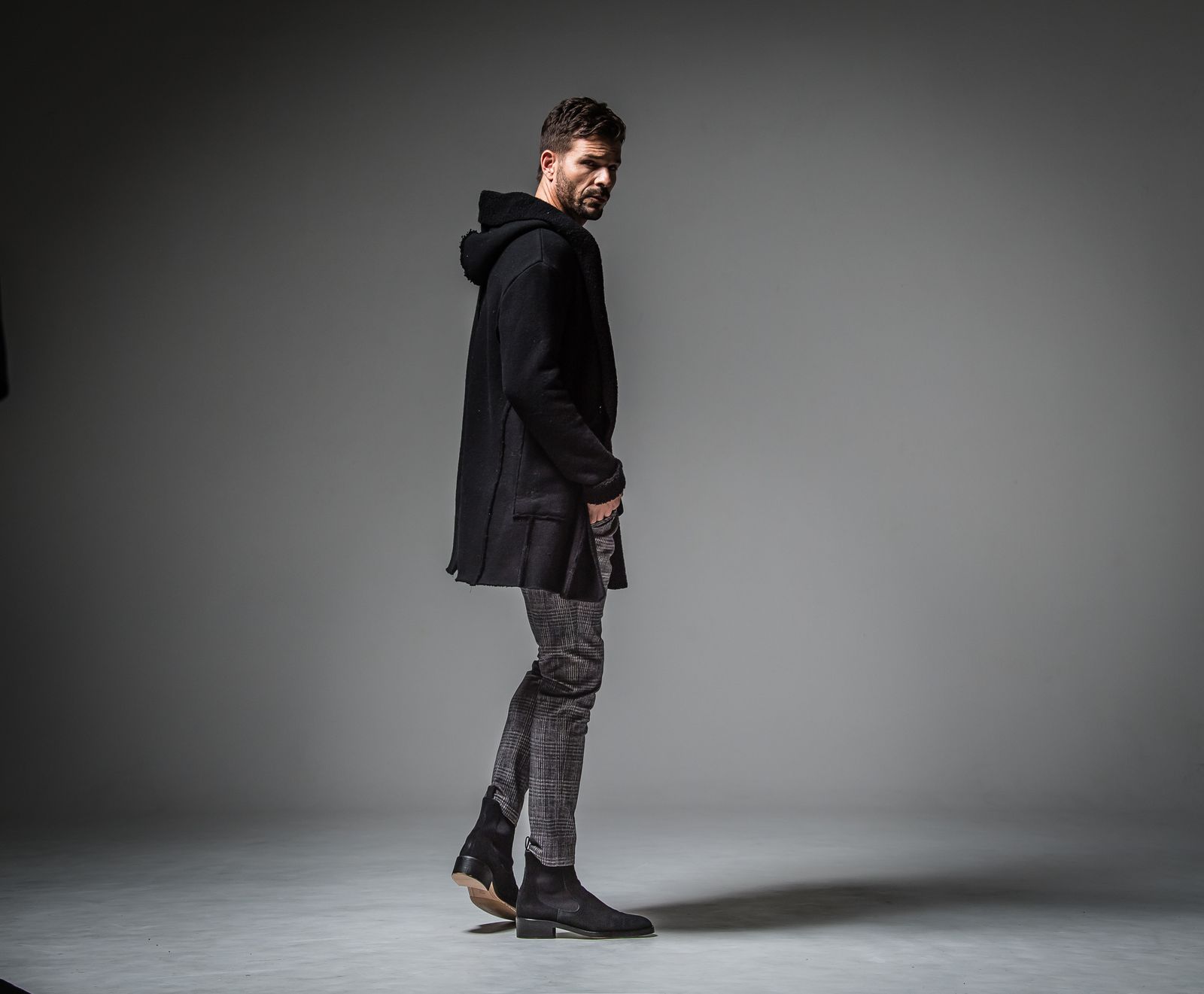 BOA HOODIE COAT / RC30-C-007 / ボアフーディーコート / ブラック