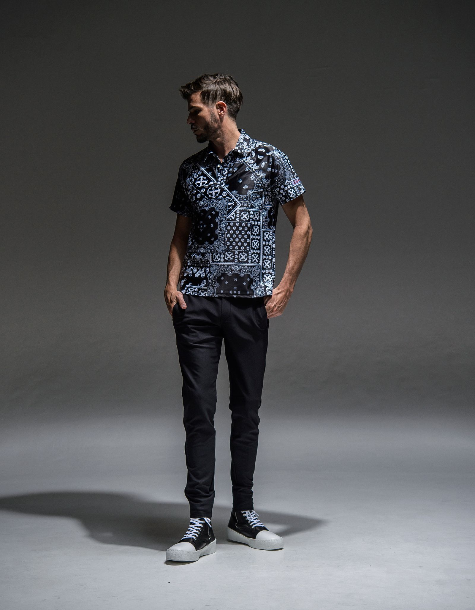 BANDANA RUSH POLO / RC21-T-005 / バンダナラッシュガードポロシャツ