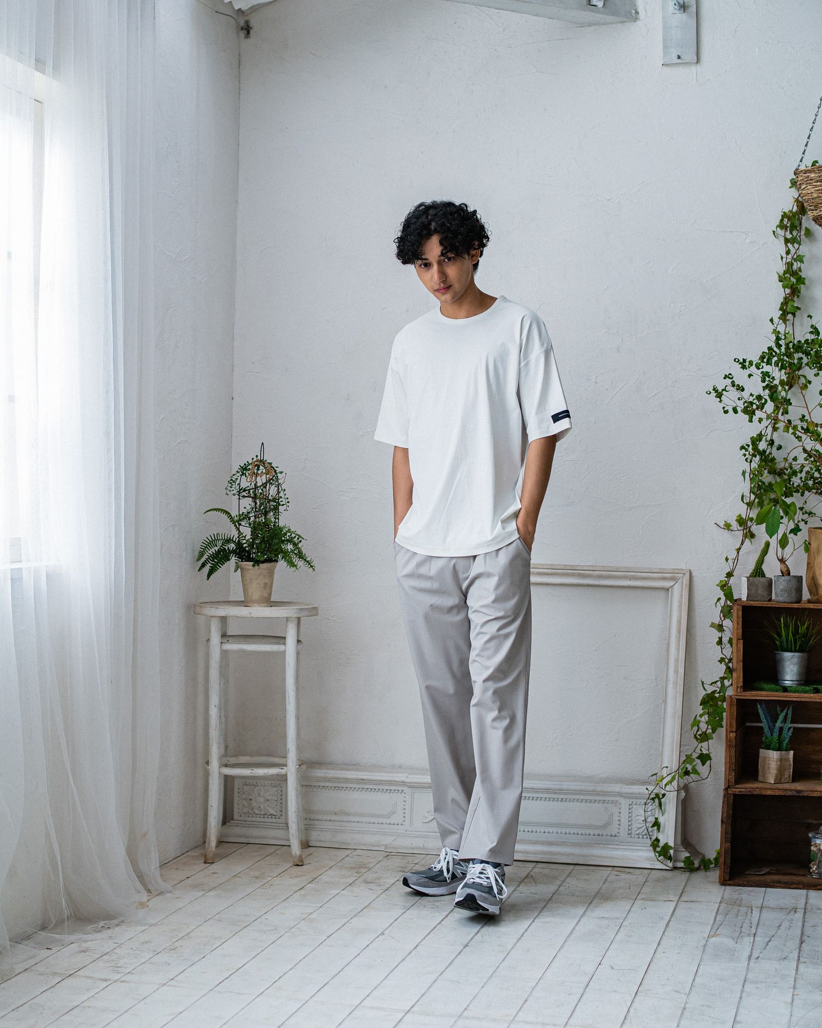 CHRIS EASY WIDE TUCK PANTS / RC32-ST-016WT / ワイドタックパンツ / グレージュ